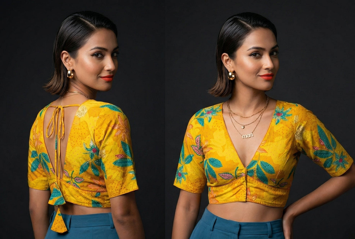 Forever Things-V Neck Cotton Blouse