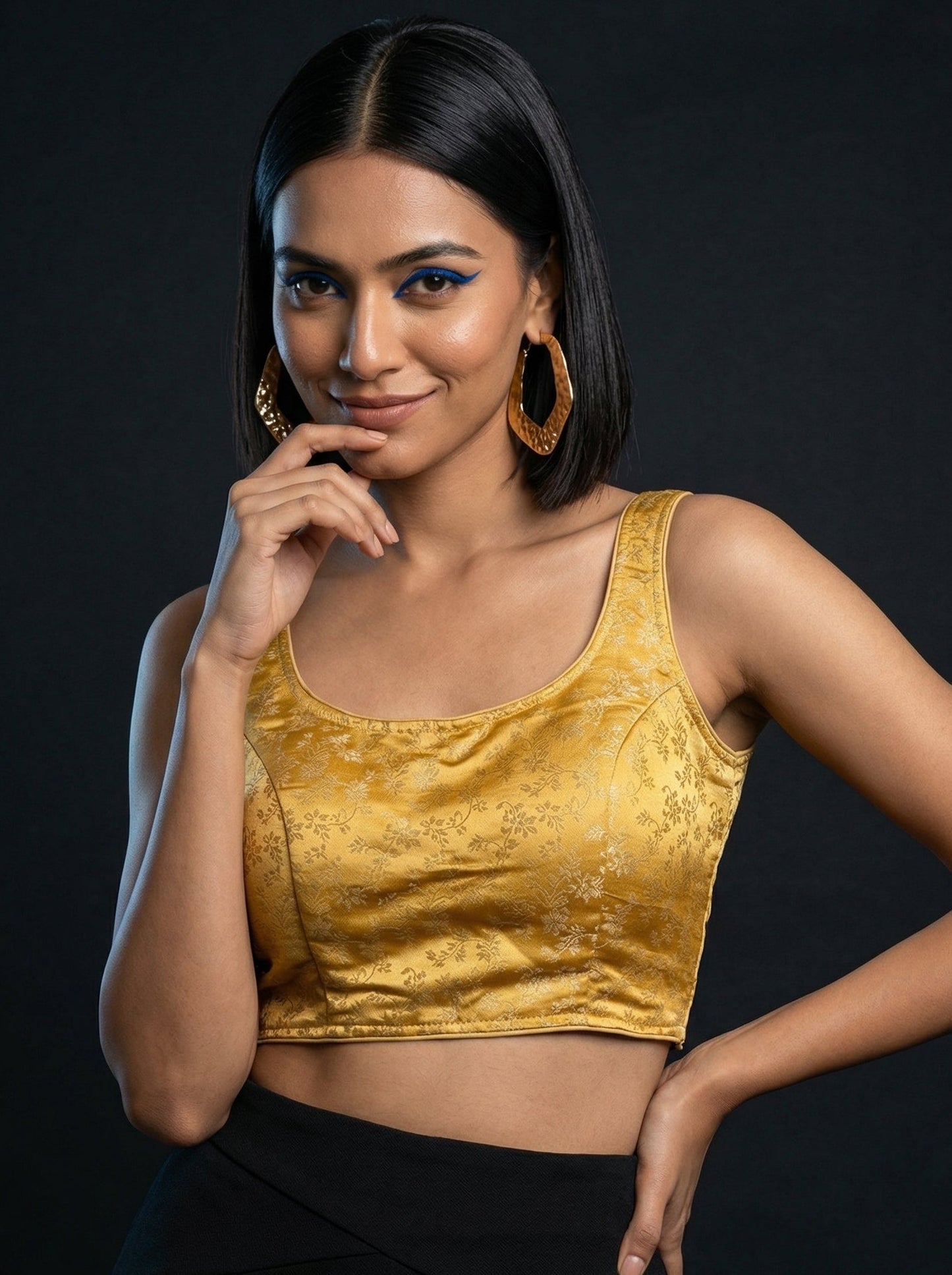 Golden Touch-Katan Banarasi Silk Blouse