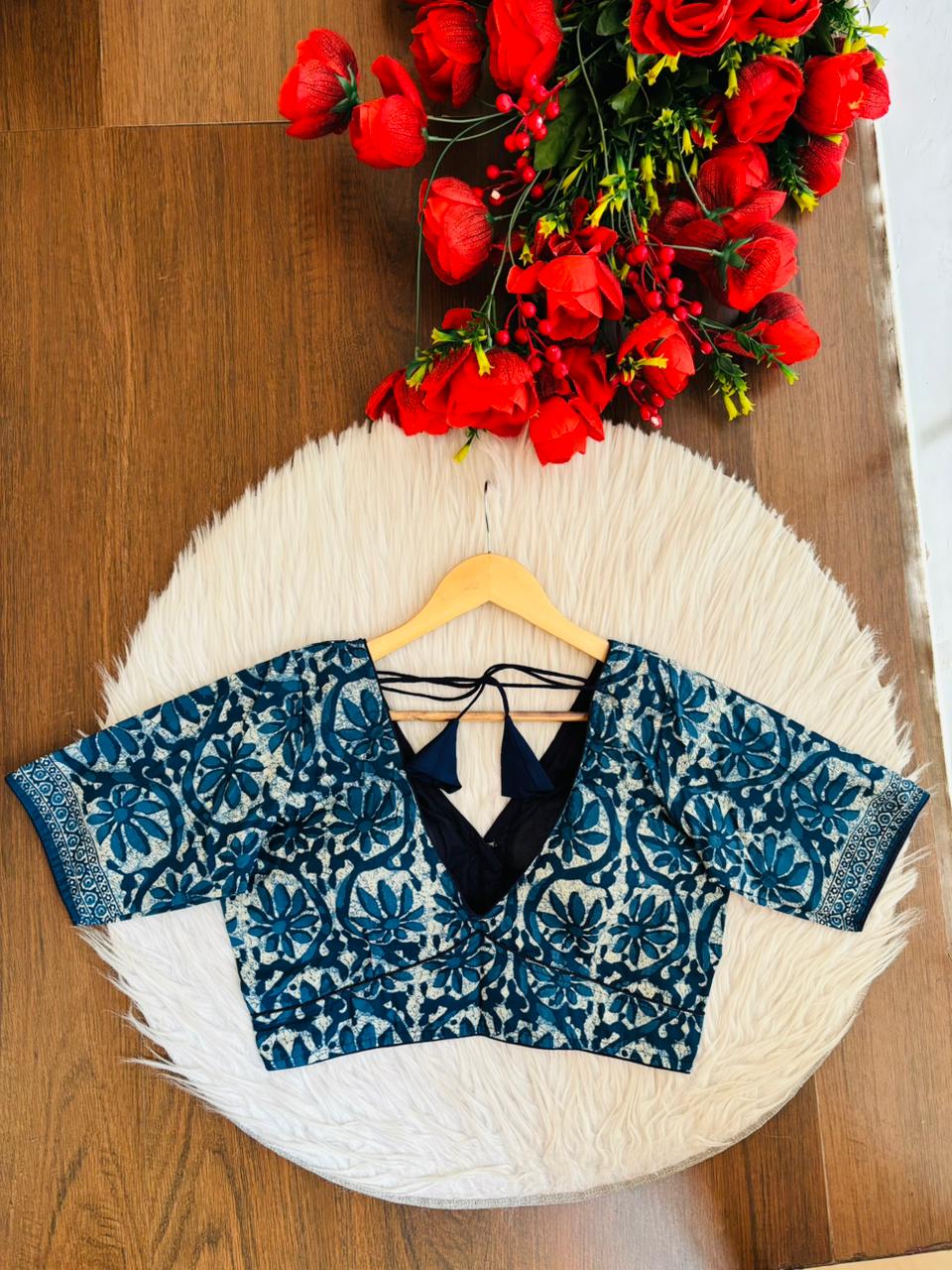 Forever Things-V Neck Cotton Blouse