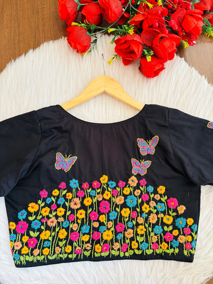 Graceful Wings Hand Stich Blouse