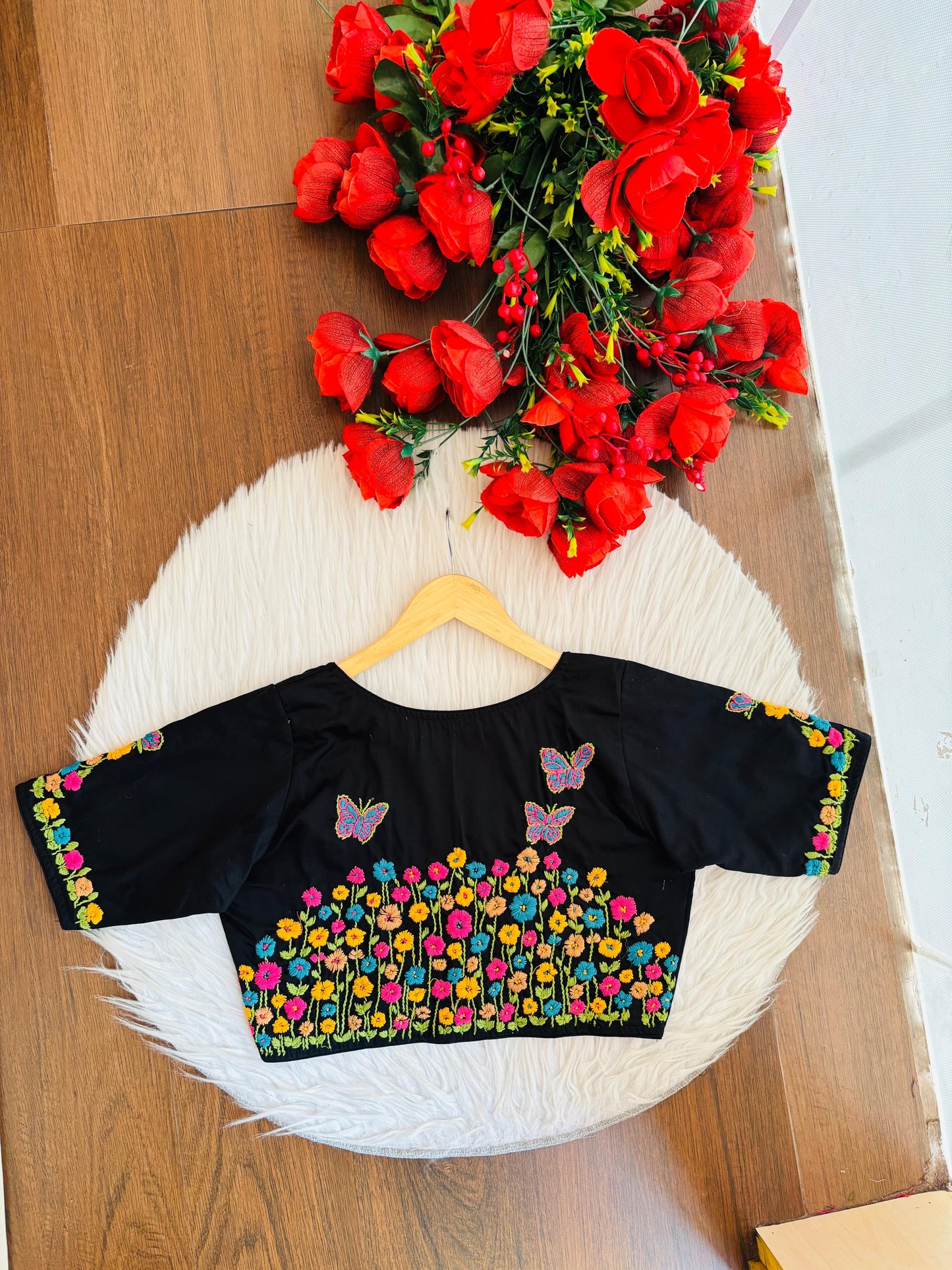 Graceful Wings Hand Stich Blouse