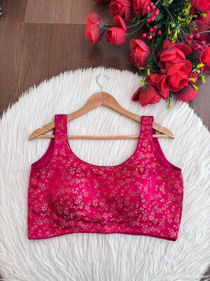 Golden Touch-Katan Banarasi Silk Blouse