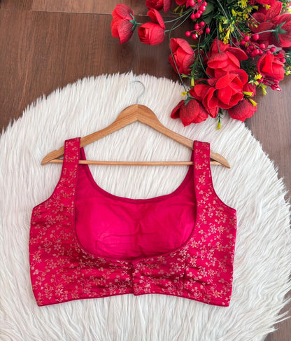 Golden Touch-Katan Banarasi Silk Blouse
