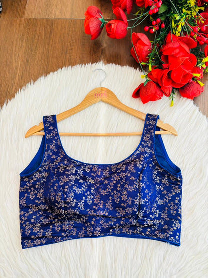 Golden Touch-Katan Banarasi Silk Blouse