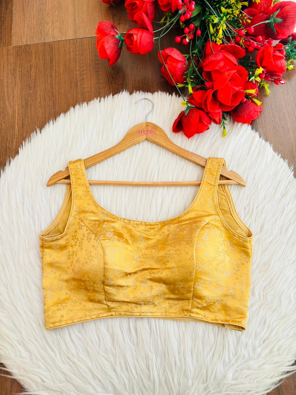 Golden Touch-Katan Banarasi Silk Blouse