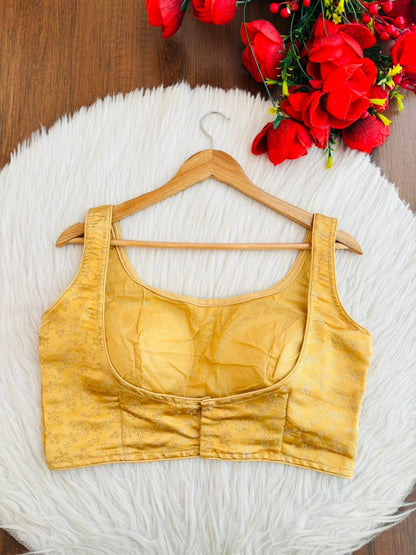 Golden Touch-Katan Banarasi Silk Blouse